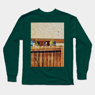 Bird on the fence Long Sleeve T-Shirt